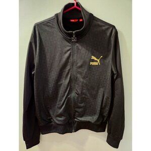 Puma Full Zip Jacket Black Size Medium Used